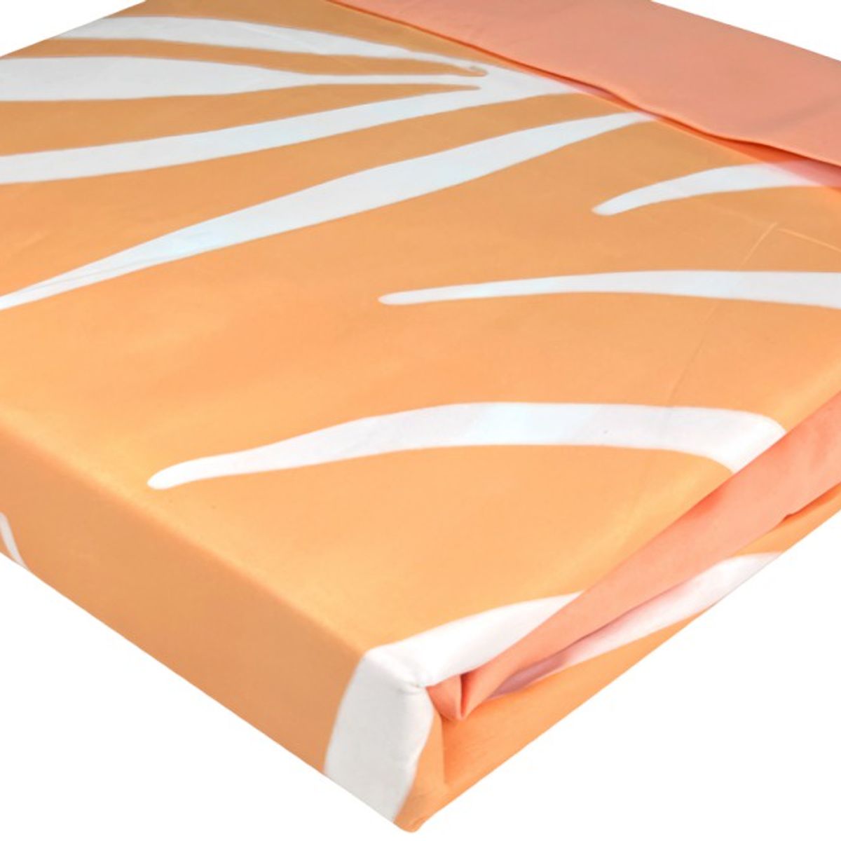 DORAL - Sábanas Aterciopelada Composé  Ramas Coral y Blanco