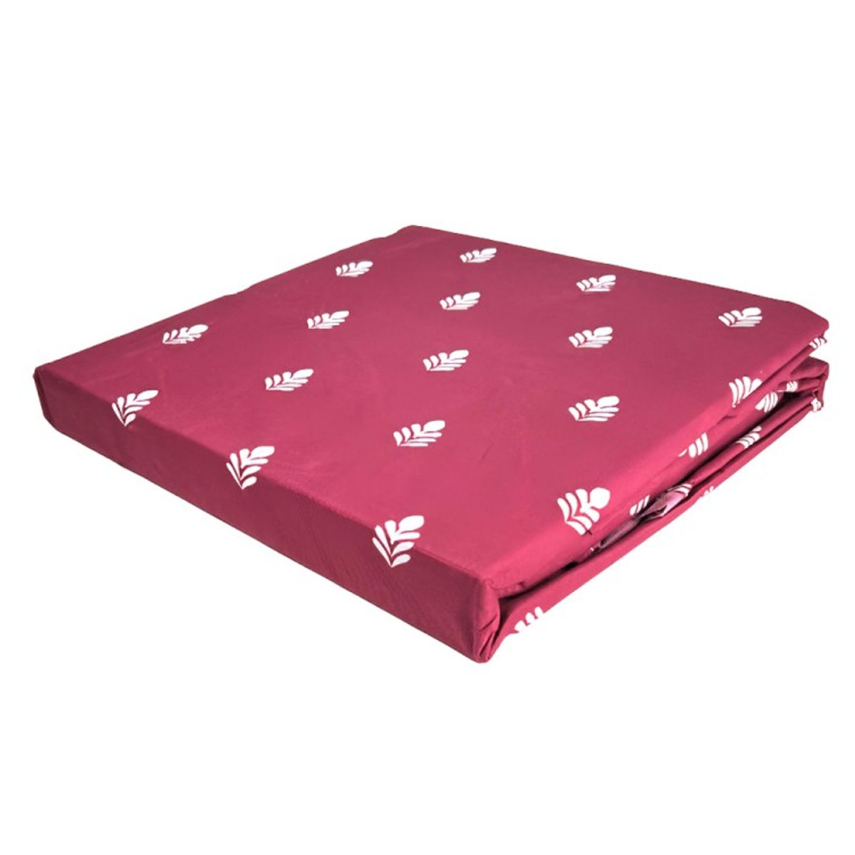 DORAL - Sábanas Micro Piel Durazno  Hoja Blanco Guinda