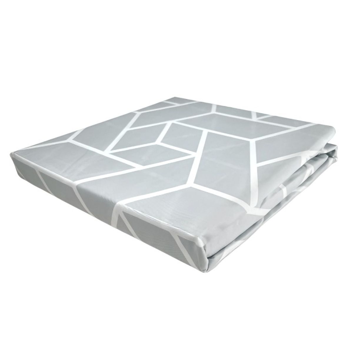 DORAL - Sábanas Micro Piel Durazno  Geométrico Gris