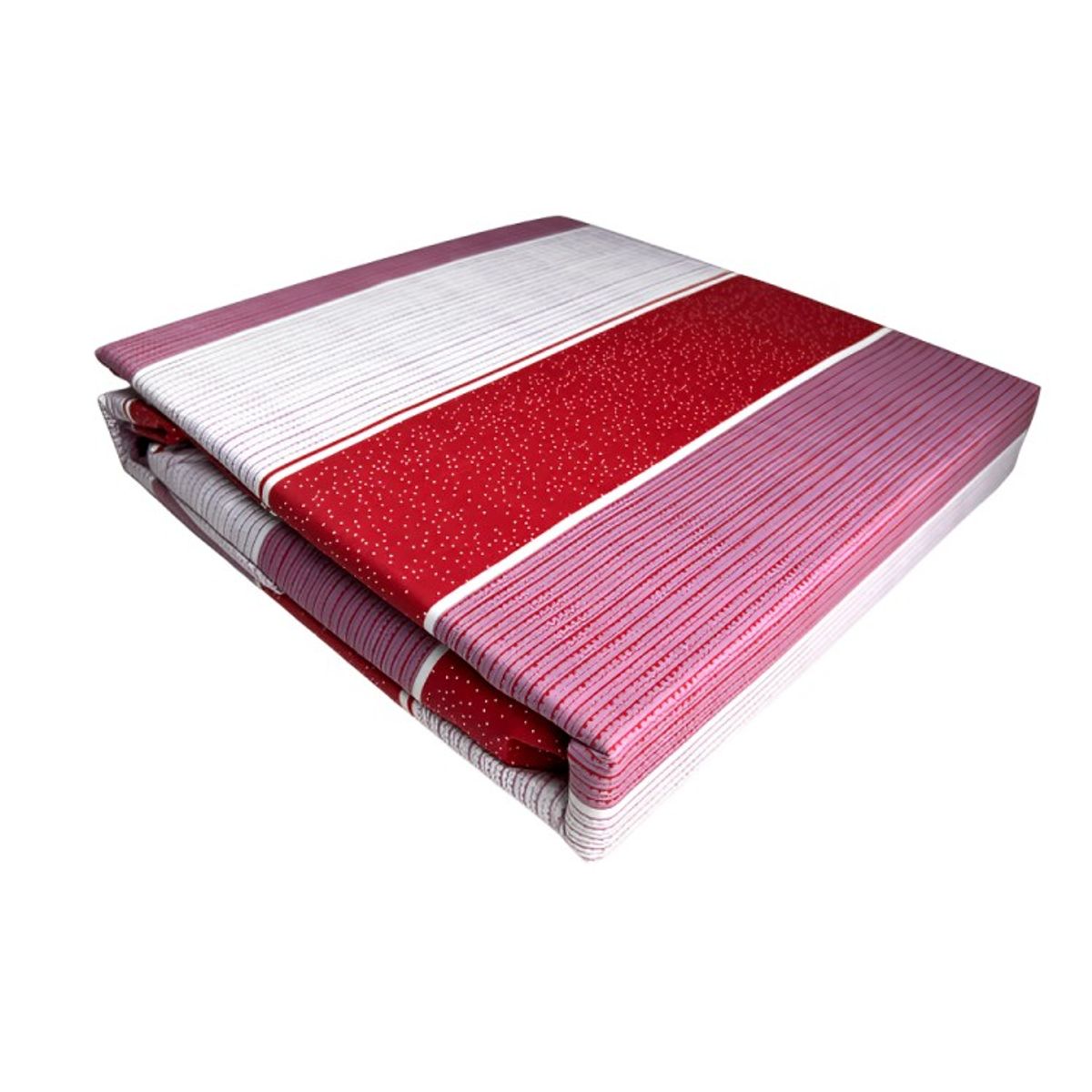 DORAL - Sábanas Micro Piel Durazno Listado Burdeo