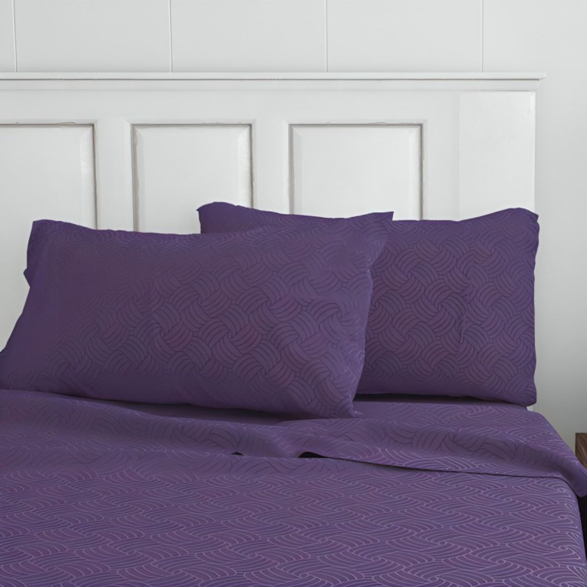 DORAL - Doral Juego de Sábanas Embossed  Lila Dormitorio