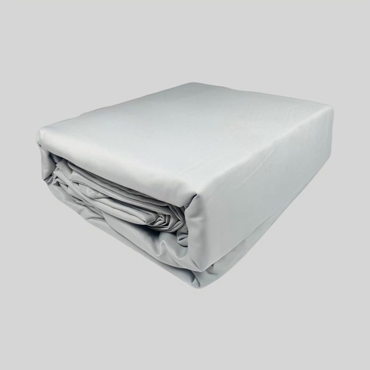 ZAHR - Juego de Sábanas Marina Lisa  Gris Claro