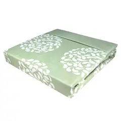 DORAL - Sábanas Aterciopelada Composé Círculos Blanco y Verde.