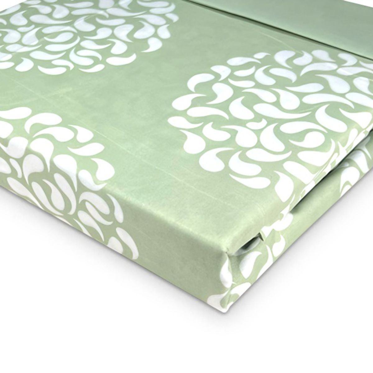 DORAL - Sábanas Aterciopelada Composé  Círculos Blanco y Verde