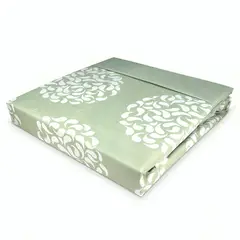 DORAL - Sábanas Aterciopelada Composé King Círculos Blanco Verde