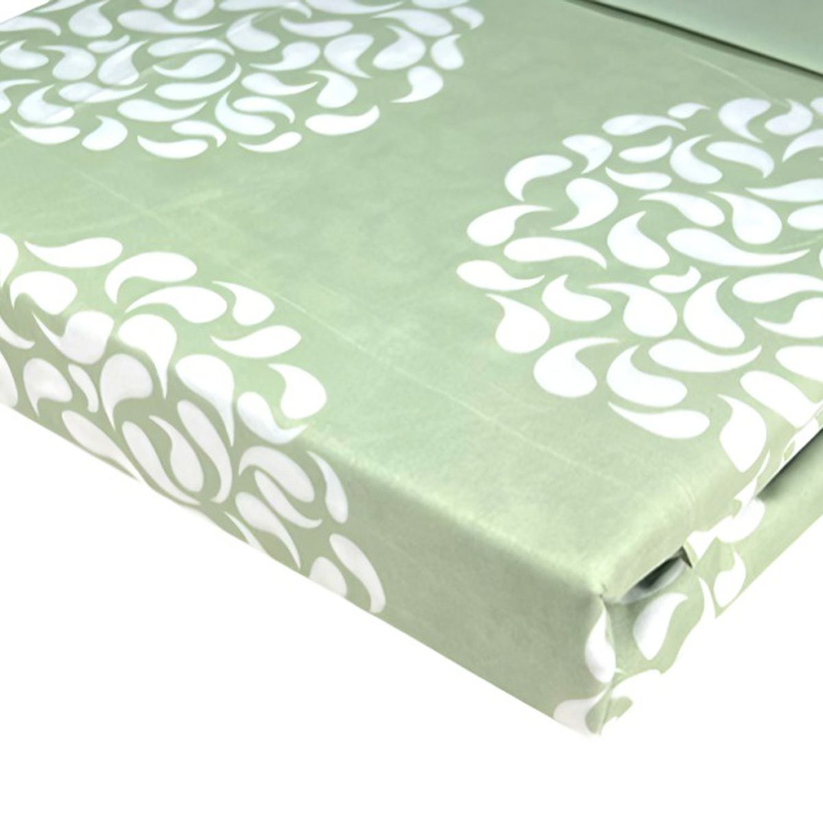 DORAL - Sábanas Aterciopelada Composé King Círculos Blanco Verde