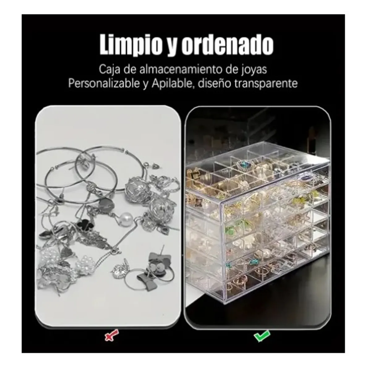 ESHOPANGIE - Organizador Exhibidor De Joyas Accesorios De Uñas Acrílico