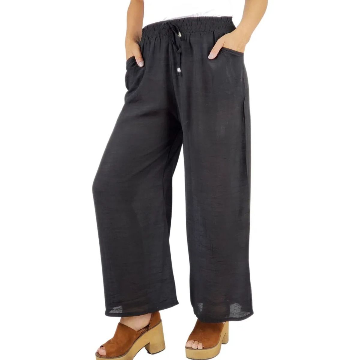 LOOK SHOP - Pantalón Palazzo Ancho, Tela Liviana Verano. 462