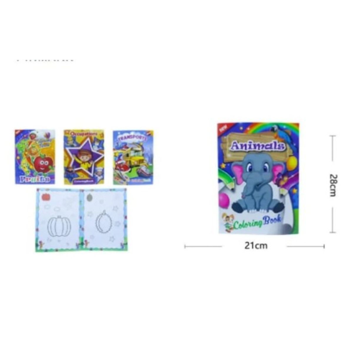 GENERICO - Libro Cuaderno Para Colorear Infantil 28 x 21 Cm