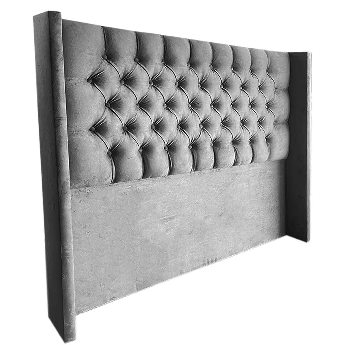 GENERICO - Respaldo De Cama 2 Plazas Gris De Brazos