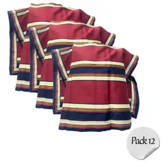 EKOL TACTICA MILITAR - Pack 12 Manta Poncho De Huaso Cueca Adulto Traje Tipico Chile 120x80cm