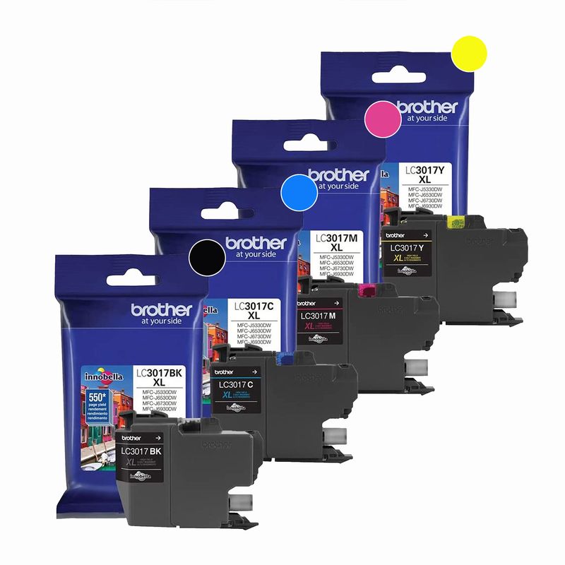 BROTHER - Pack X4 Tintas Brother LC3017 XL Original J5330  J6530  J6730