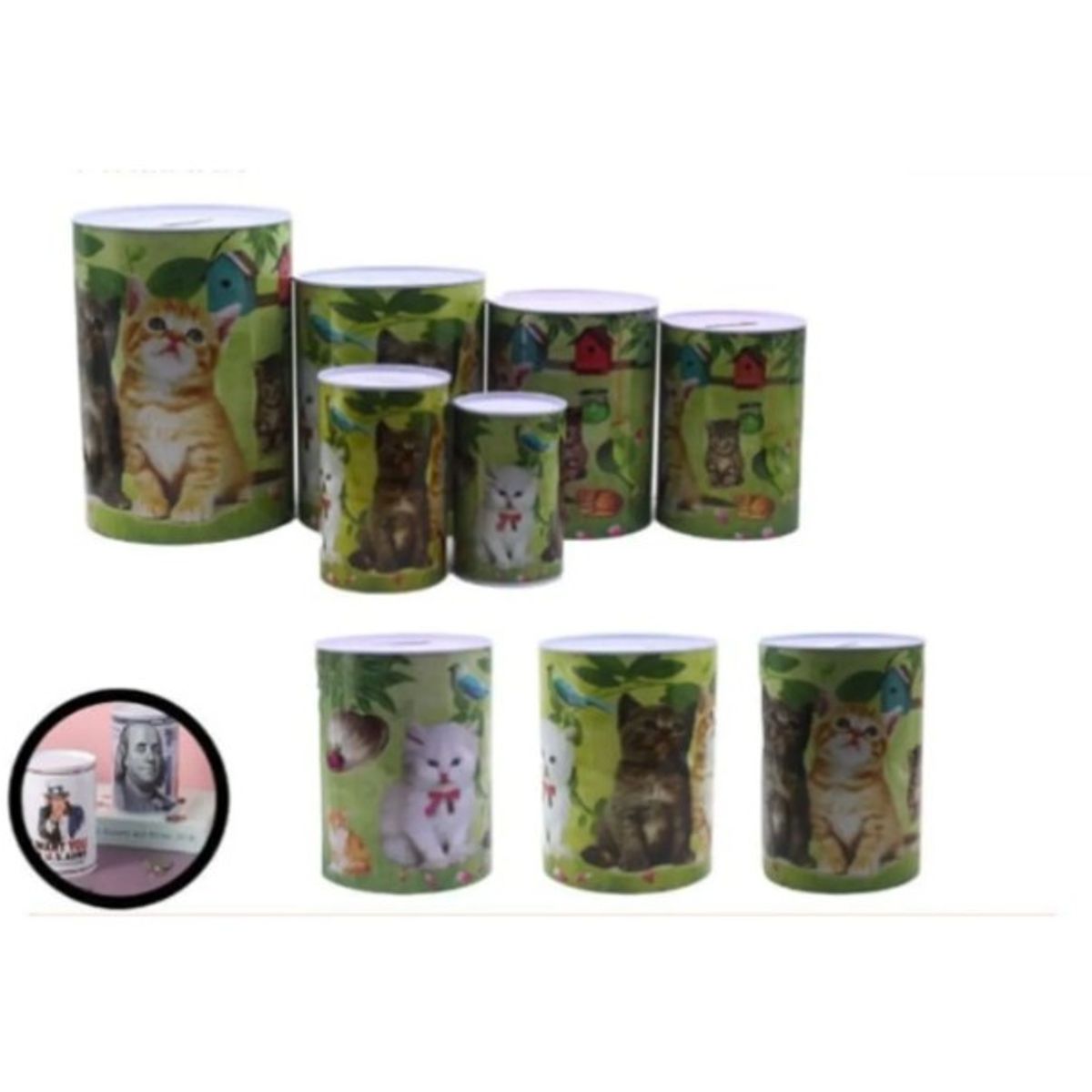 GENERICO - Set Alcancias Infantiles Diseño De Perros Y Gatos