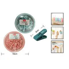 GENERICO - Pinza De Ropa Set 24 Piezas De Plastico