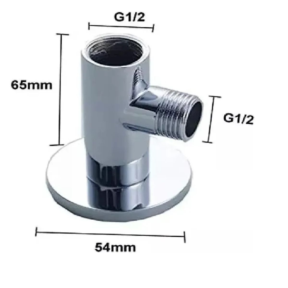 TAUMM - Plato Ducha Redondo + Brazo Para Flexible + Flexible 1.6 Mt