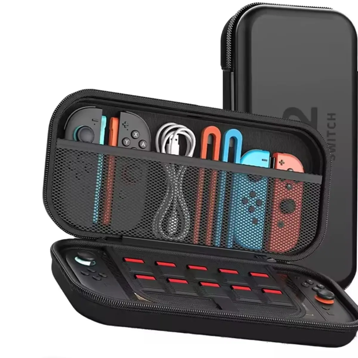 GENERICO - Funda Estuche de Almacenamiento Nintendo Switch 2 Rojo