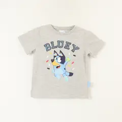 BLUEY - Polera Manga Corta Niño Lentejuelas Reversible Gris