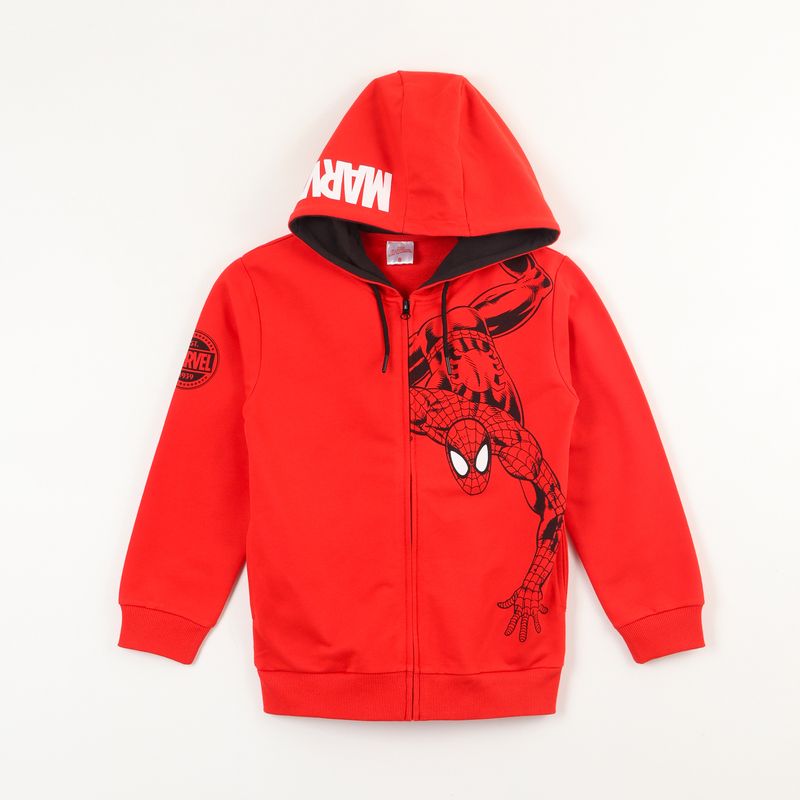 MARVEL - Poleron Abierto Niño Spiderman Shoulder Rojo Marvel