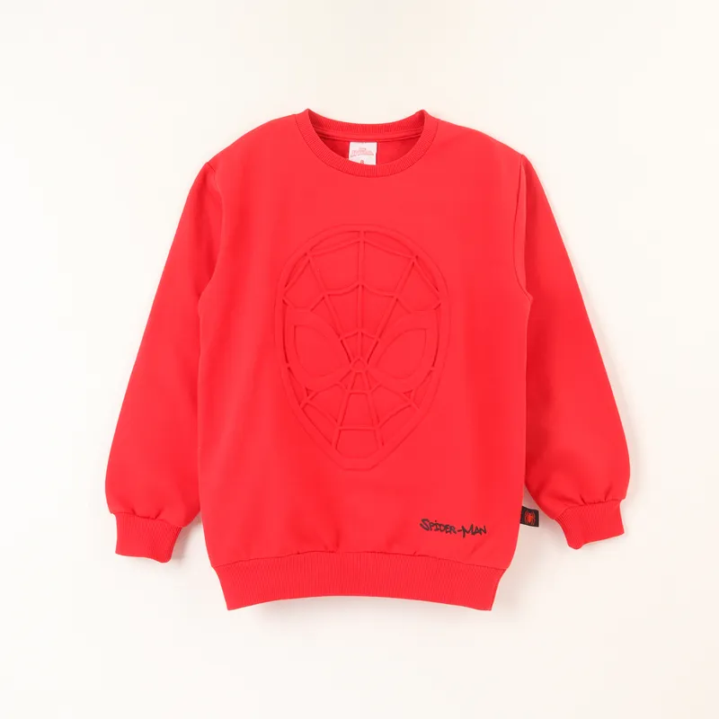 MARVEL - Poleron Cerrado Niño Spiderman Relieve Emboss Rojo Marvel