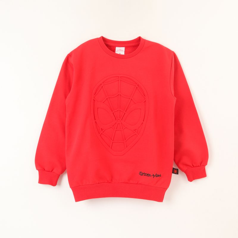 MARVEL - Poleron Cerrado Niño Spiderman Relieve Emboss Rojo Marvel
