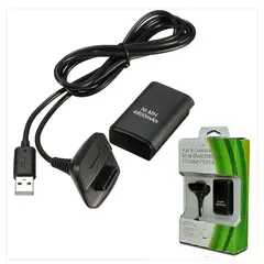 GENERICO - Kit Carga Y Juega Xbox 360 Bateria 4800mAh Cable Cargador