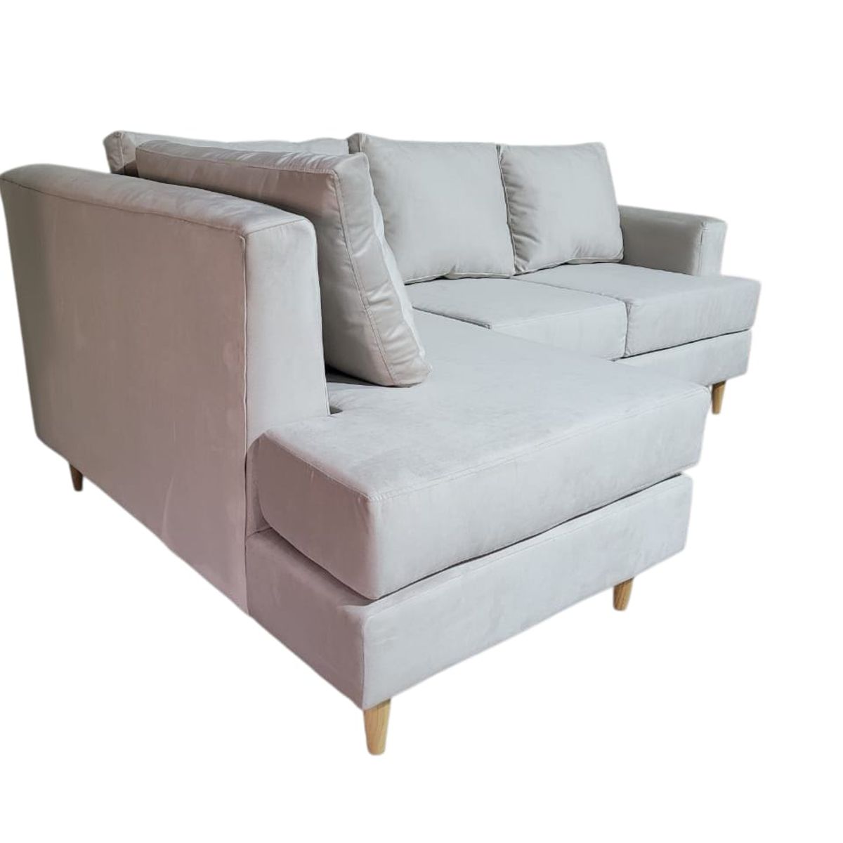 GENERICO - L Belen Derecho 140X210,  Felpa beige