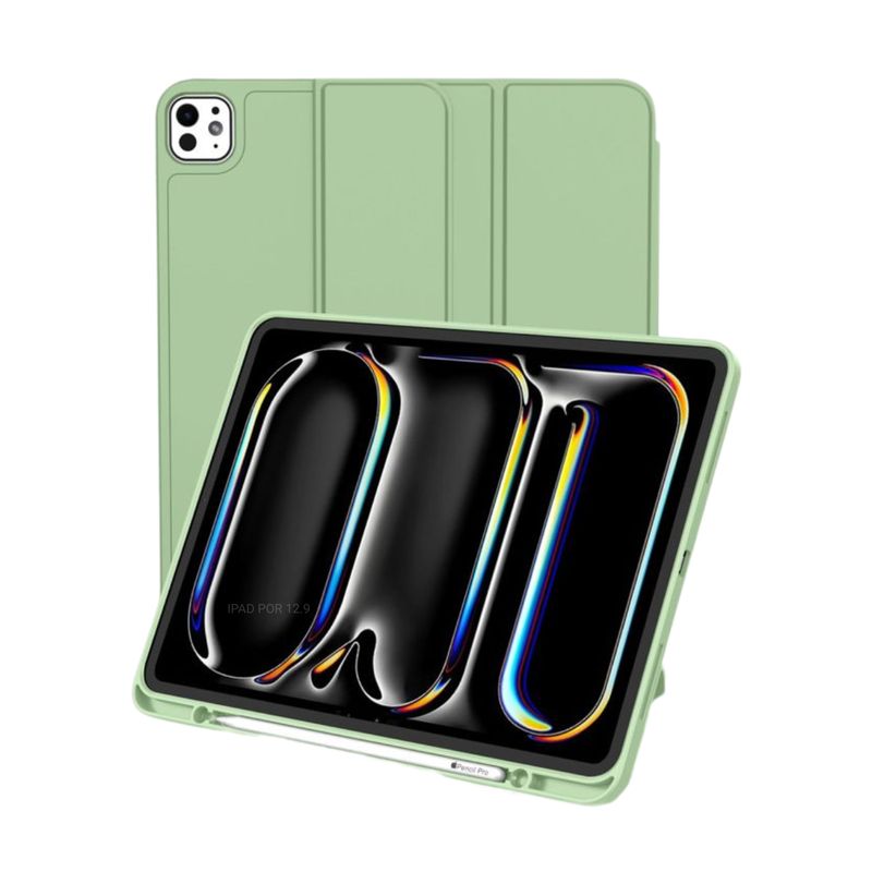 GENERICO - Funda Smart Cover Para iPad Pro 12.9 - Verde Matcha
