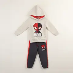 MARVEL - Conjunto Buzo Niño Spiderman Two Sides Gris