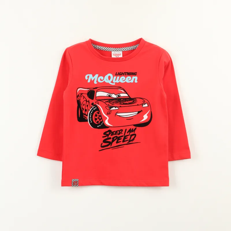 DISNEY - Polera Manga Larga Niño Cars Speed Rojo Disney
