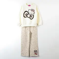 HELLO KITTY - Conjunto Buzo Niña Animal Print Beige