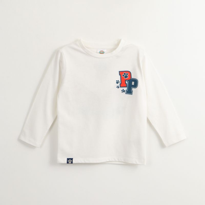 PAW PATROL - Polera Manga Larga Niño Chase Team Blanco Paw Patrol