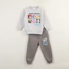 BLUEY - Conjunto Buzo Niño Gris Y Sus Amigos