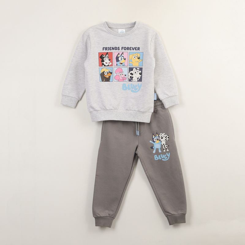 BLUEY - Conjunto Buzo Niño Gris Bluey Y Sus Amigos
