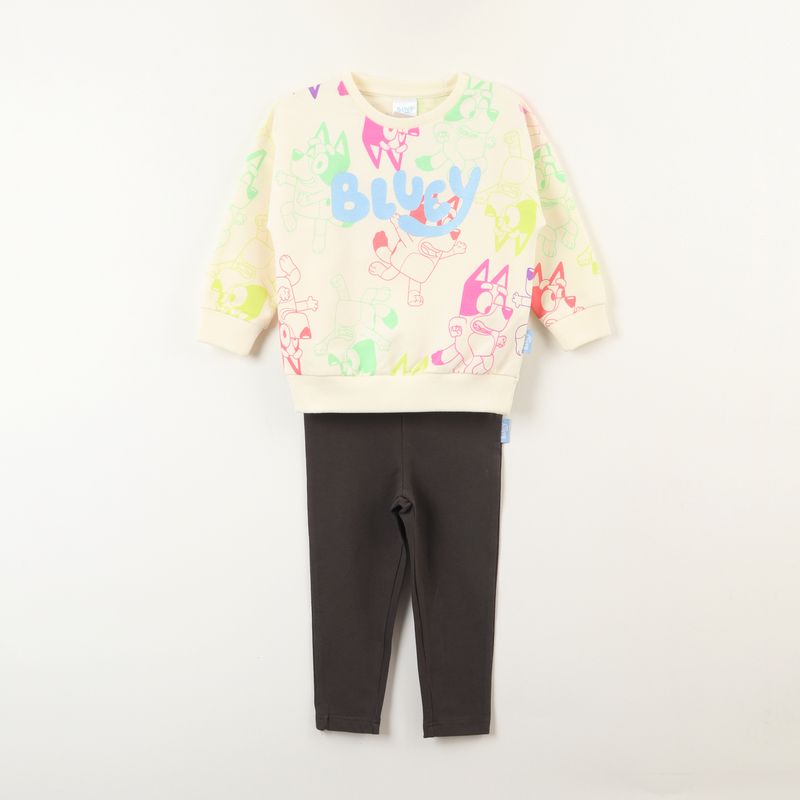 BLUEY - Conjunto Niña Colors Beige Bluey