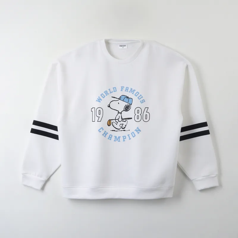 SNOOPY - Poleron Cerrado Mujer 1986 Blanco Snoopy