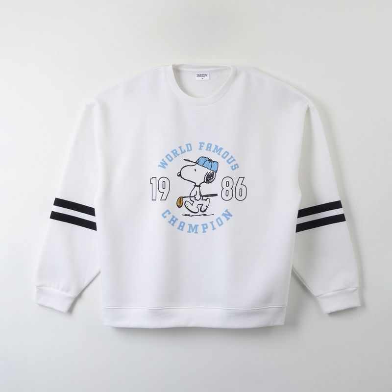 SNOOPY - Poleron Cerrado Mujer 1986 Blanco Snoopy