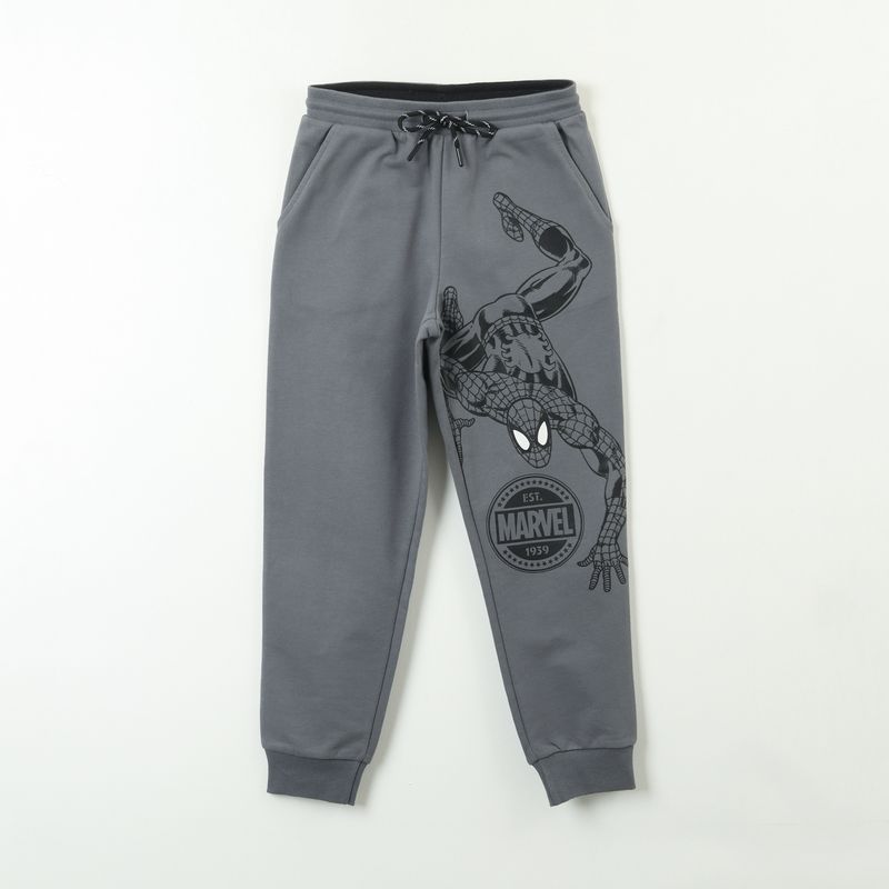 MARVEL - Pantalon De Buzo Niño Spiderman Estampa Gris Marvel
