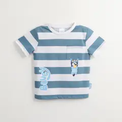 BLUEY - Polera Manga Corta Niño Colgando Del Bolsillo Azul