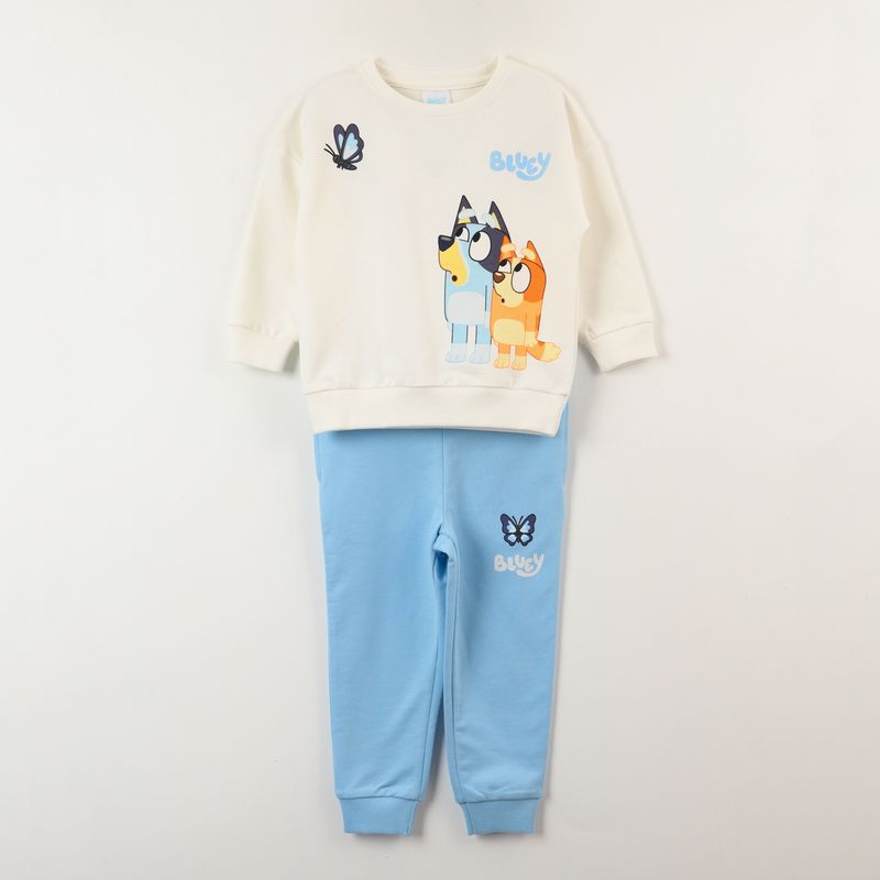 BLUEY - Conjunto Buzo Niña Butterfly Beige Bingo Y Bluey