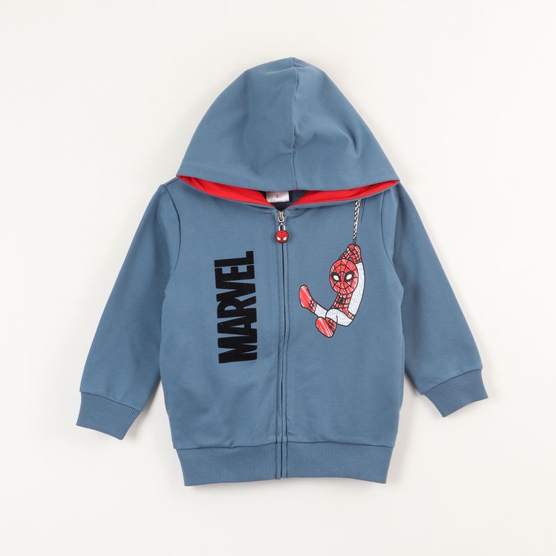 MARVEL - Poleron Abierto Niño Spiderman Hanging Azul Marvel