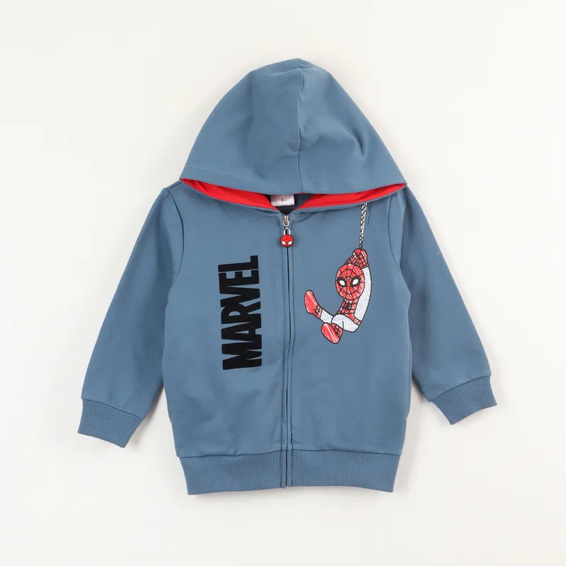 MARVEL - Poleron Abierto Niño Spiderman Hanging Azul Marvel