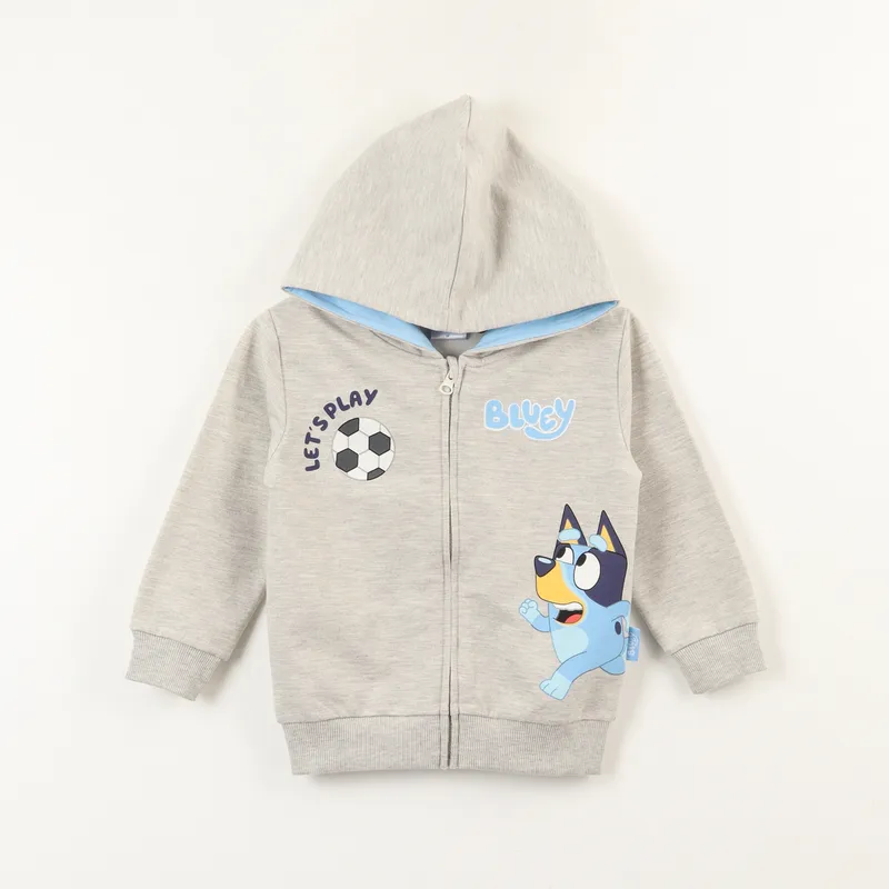 BLUEY - Poleron Abierto Niño Pelota Gris Bluey