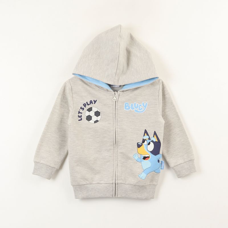 BLUEY - Poleron Abierto Niño Pelota Gris Bluey