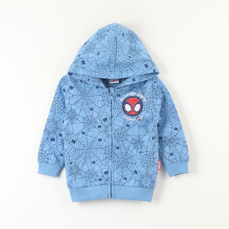 MARVEL - Poleron Abierto Niño Spidey Webs Azul Marvel