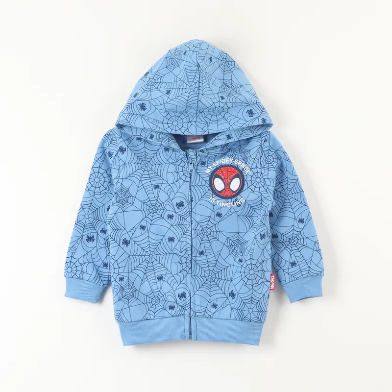 MARVEL - Poleron Abierto Niño Spidey Webs Azul Marvel