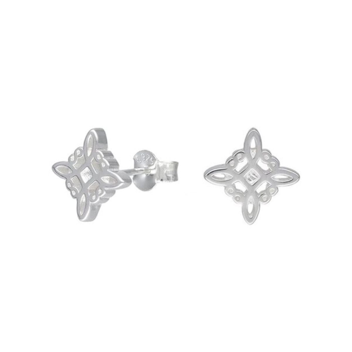 GENERICO - Aros De Plata 925 Nudo de Brujas 10 mm