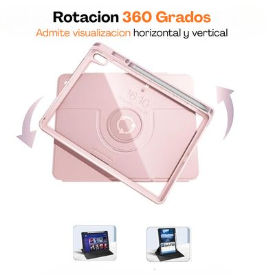 Imagen 2 del producto Carcasa Funda 360° Para iPad 11Gen A16 Rosado