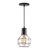 Pack 2 Lamparas Colgantes Vintage Moderna Negro