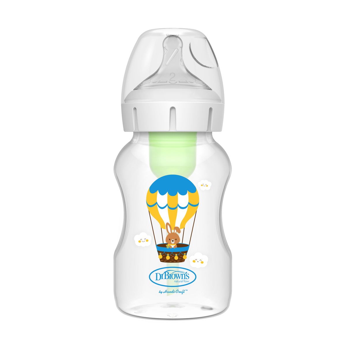 DR BROWN'S - Mamadera Boca Ancha Dr Brown´s 330ml Con Tetina 3m+ Conejo