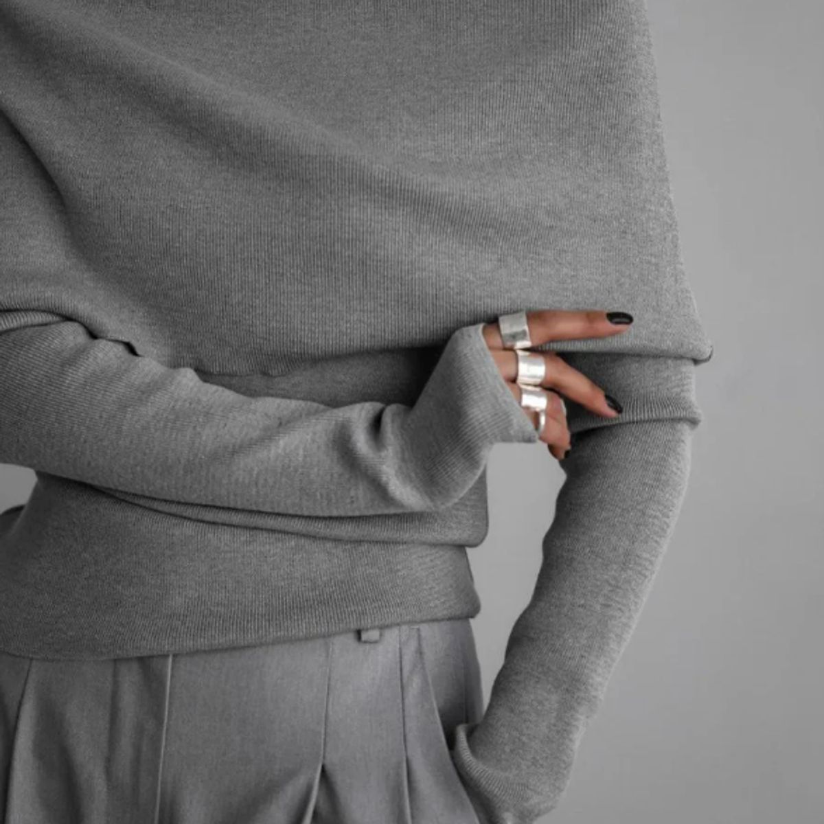 VELVET - Sweater Arlente Gris Mujer